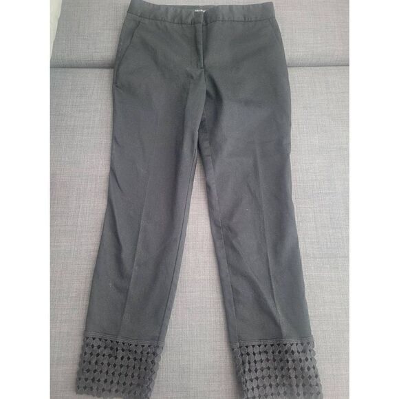 Zara Dress Ankle Pants Crochet Black Slacks Size Small - Picture 1 of 9